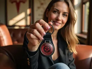 Custom Leather Keyrings Style Pro Racing